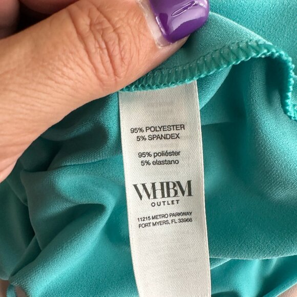 NWT White House Black Market Sleeveless Cross Front Halter Top Cruise XL #WHBM34 - Picture 5 of 9